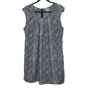 Janette Plus USA Chevron Print Sleeveless Dress 1XL